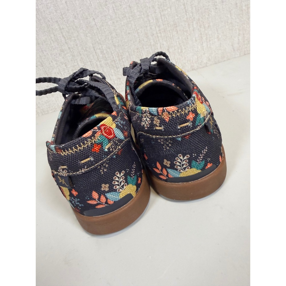 Women's Chaco Blue Ionia Floral Canvas Lace up Shoes size 7.5 - Picture 3 of 13